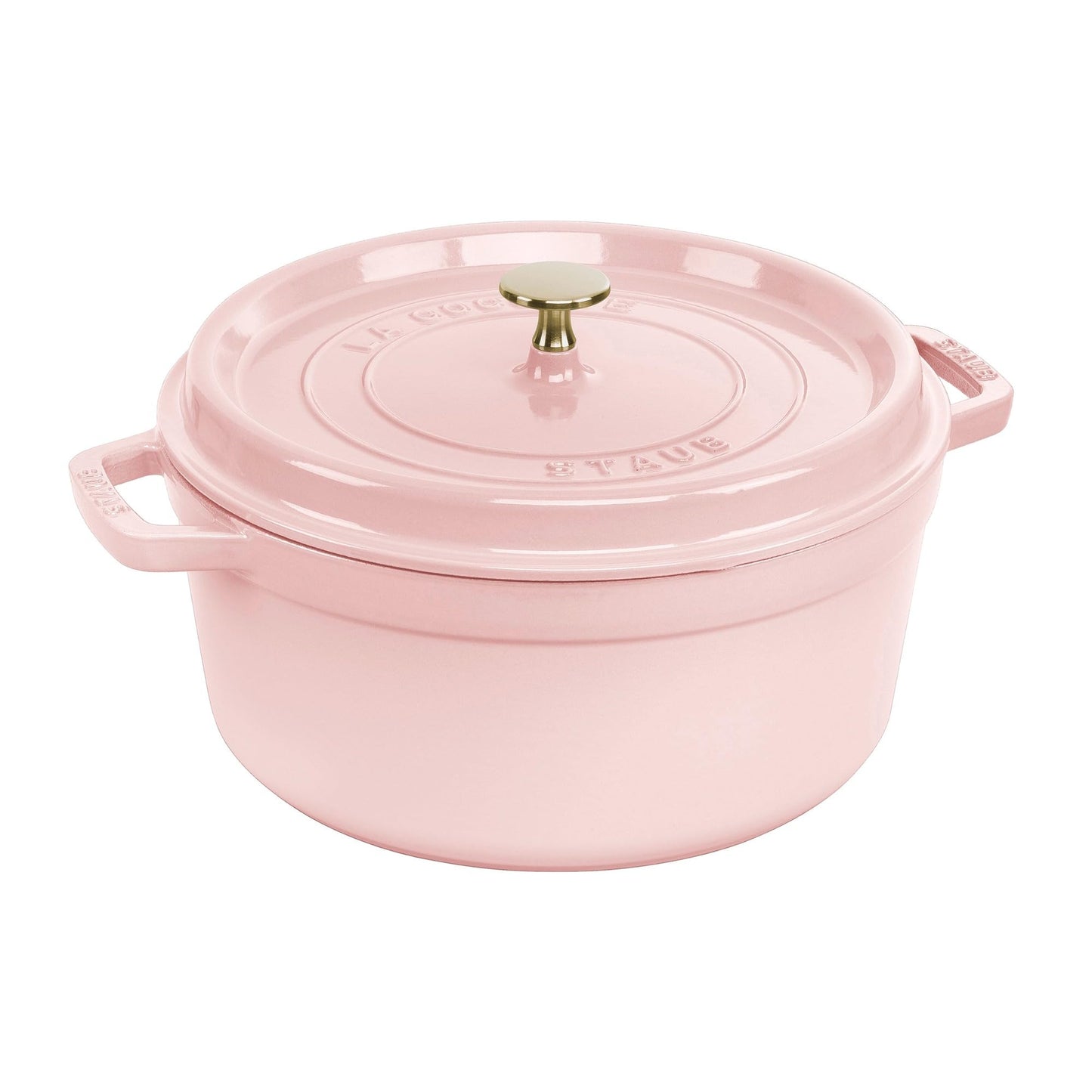 Staub Cast Iron 5.5-qt Round Cocotte - White Truffle, Made in France