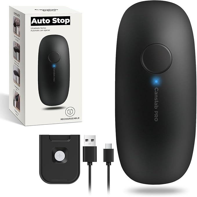 Canslab Ultrablade PRO Electric Can Opener,USB Rechargeable,Smart Auto Stop