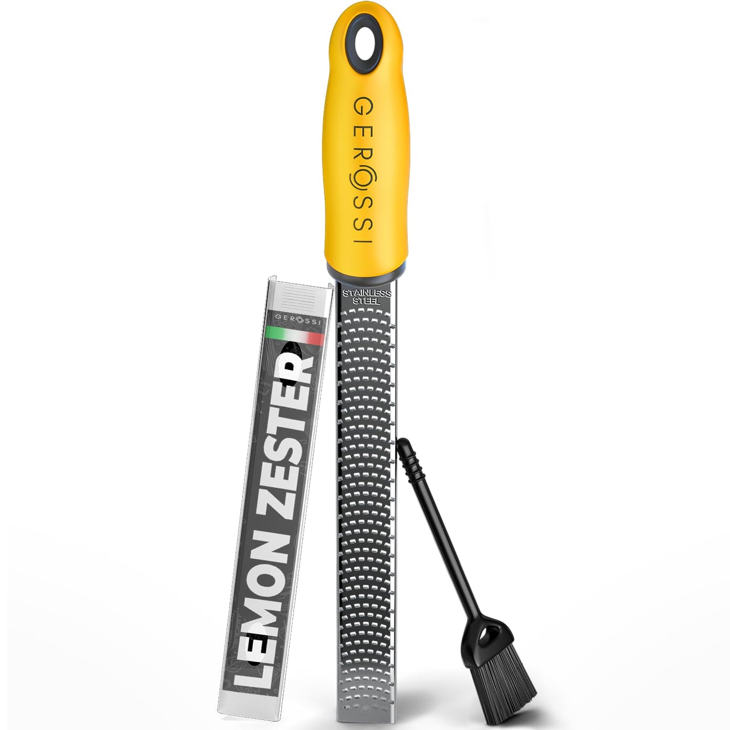 Lemon Zester Tool with Handle, Zester Grater for Cheese, Citrus and Garlic