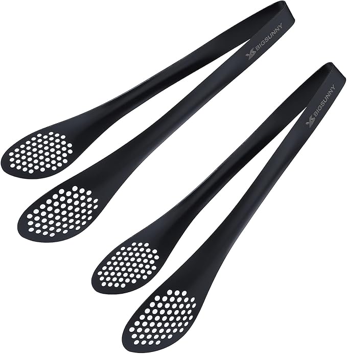 MSY BIGSUNNY 9 inch Buffet Tongs, Set of 2 Stainless Steel Food Serving Tongs