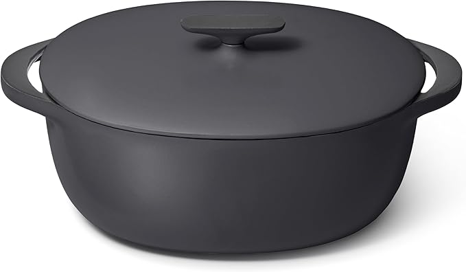 Caraway Enameled Cast Iron Oval Dutch Oven