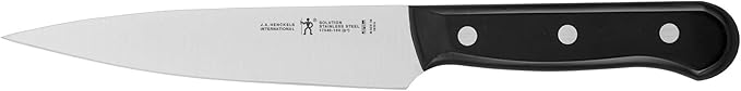 HENCKELS Statement Razor-Sharp 3-inch Compact Chef Knife, German Engineered Informed by 100+ Years of Mastery, Black/Stainless Steel