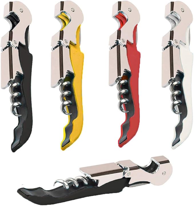 Professional Waiter Corkscrew Wine Openers Set(2PCS), Heavy Duty Stainless Steel Hinges Wine Key for Restaurant Waiters, Sommelier, Bartenders