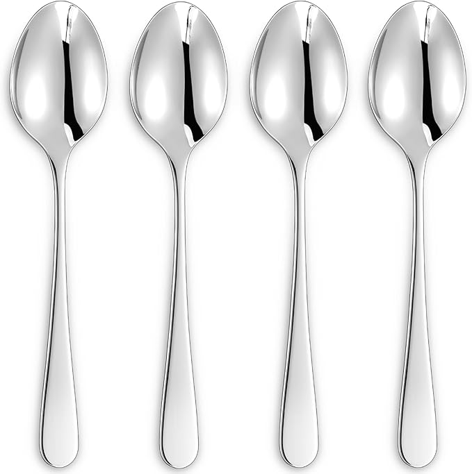 KEAWELL Premium Louise 4-Piece 18/10 Dinner Spoon Set (7.6" Dinner Spoon)
