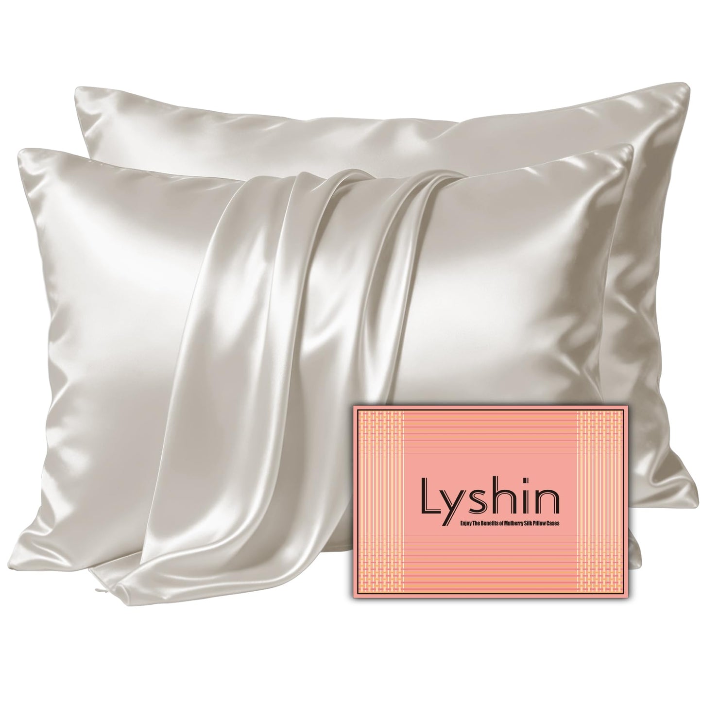 LYSHIN Silk Pillow Cases Standard Size with Hidden Zipper, Leopard