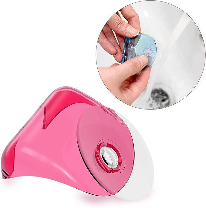 kwmobile 2x Razor Holder with Suction Cup - Self-Adhesive Shaver Wall Mount - Bathroom Organizer for Glass and Tiles - Red/Green/Transparent