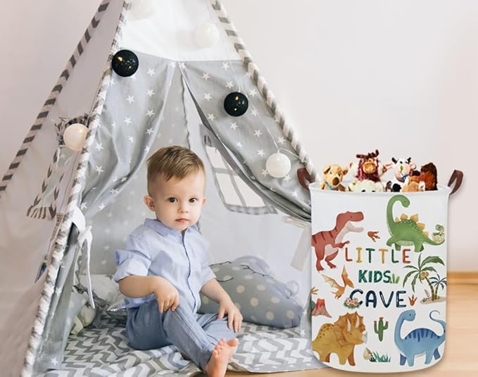 Kids Laundry Basket Dinosaur Hamper for Nursery Boy and Girl Cute Kids Toys Storage Bin Organizer Room Decor for Home(Dinosaur)