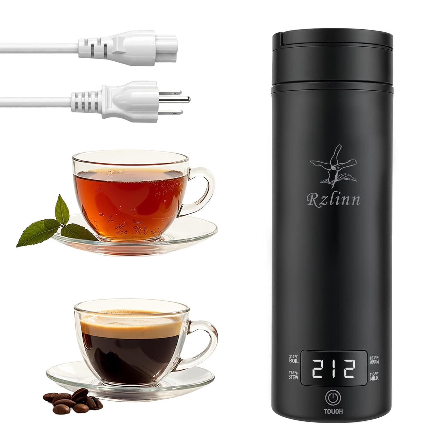 Portable Electric Kettle For Travel, 120V, 450ml, 4 Temperature Control