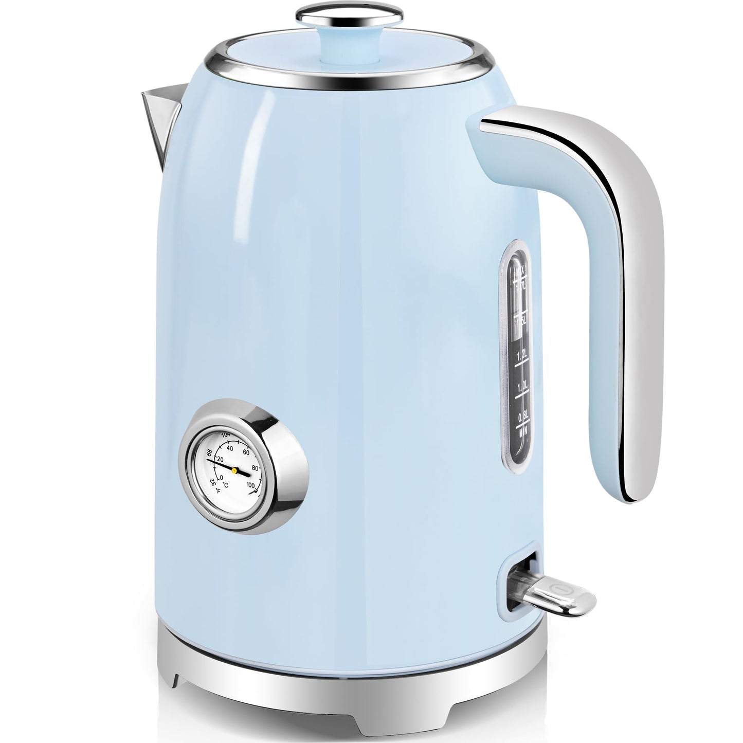 SUSTEAS 57oz Electric Kettle with Thermometer, Hot Water Pot, Retro Yellow