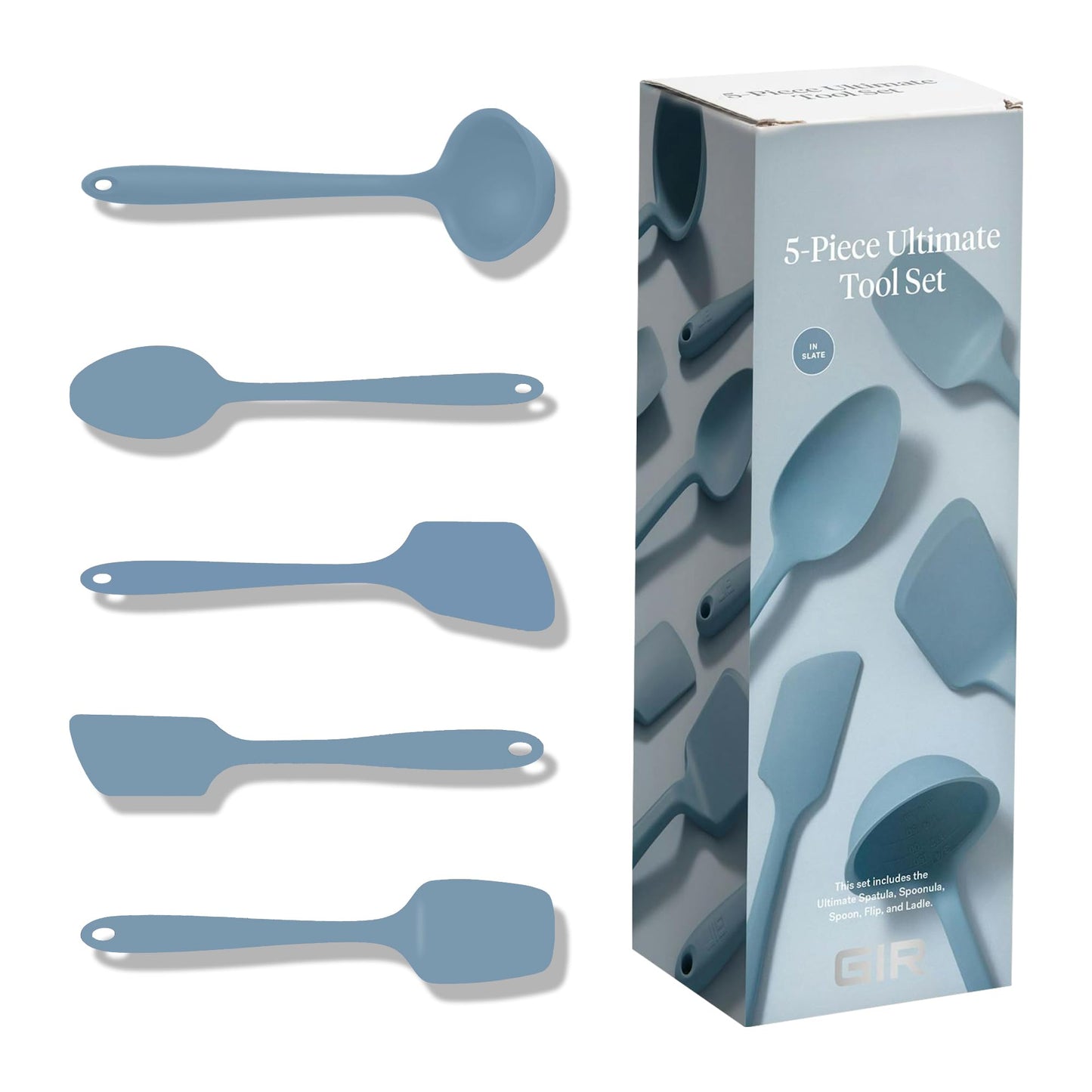 GIR: Get It Right 10-Piece Silicone Ultimate Kitchen Utensil Set – Spatulas, Ladle, Flip, Spoons, Whisk, Peeler & Spoonula – Nonstick, Non-Toxic, Heat-Resistant – Red