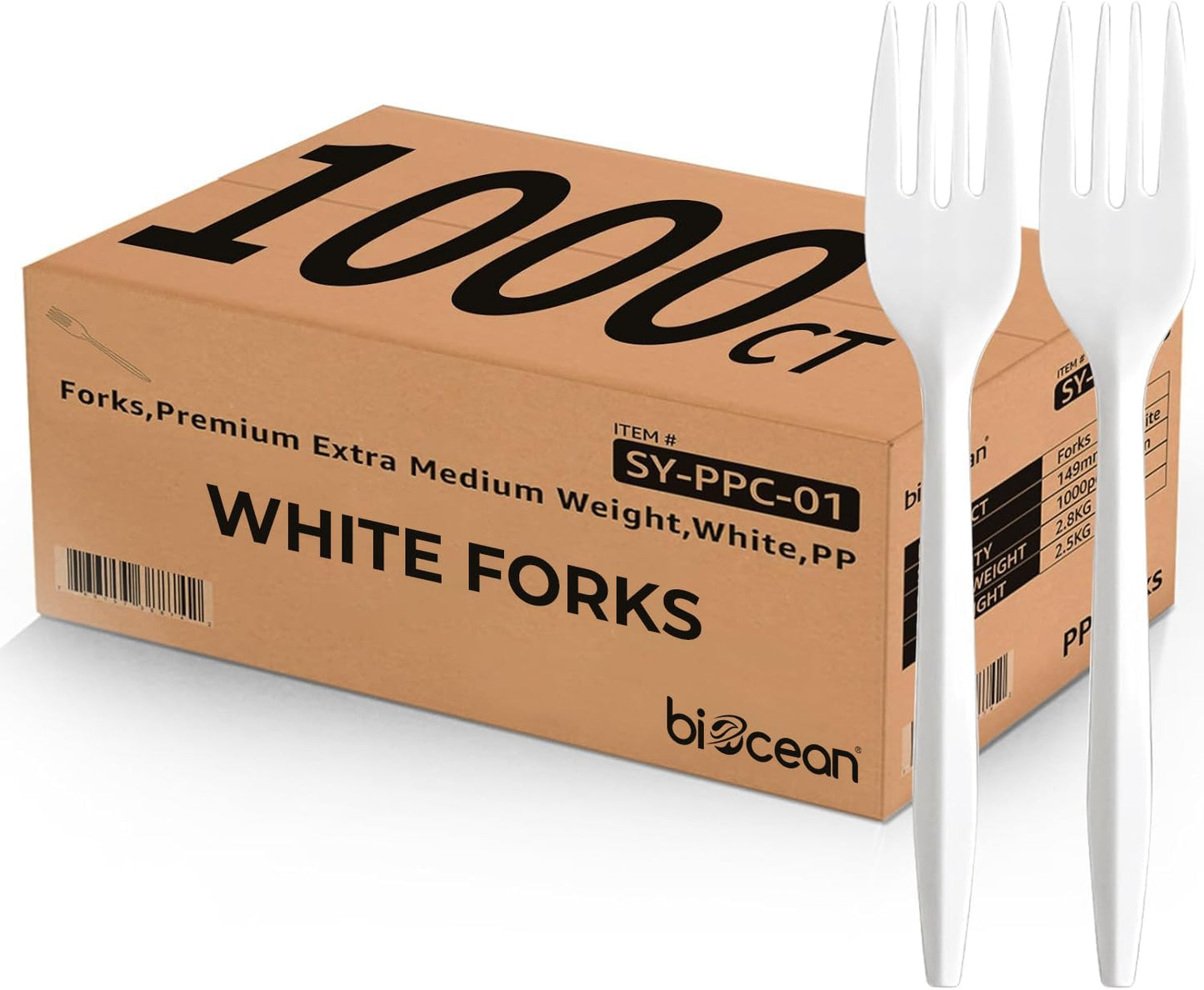 1000PCS Disposable Plastic Spoons Silverware Bulk Soup Spoon White Reusable Heavy Duty Disposable Cutlery Plastic Utensils Flatware for Home Restaurant Party Picnic Camping Travel (Soup Spoon-1000pcs)