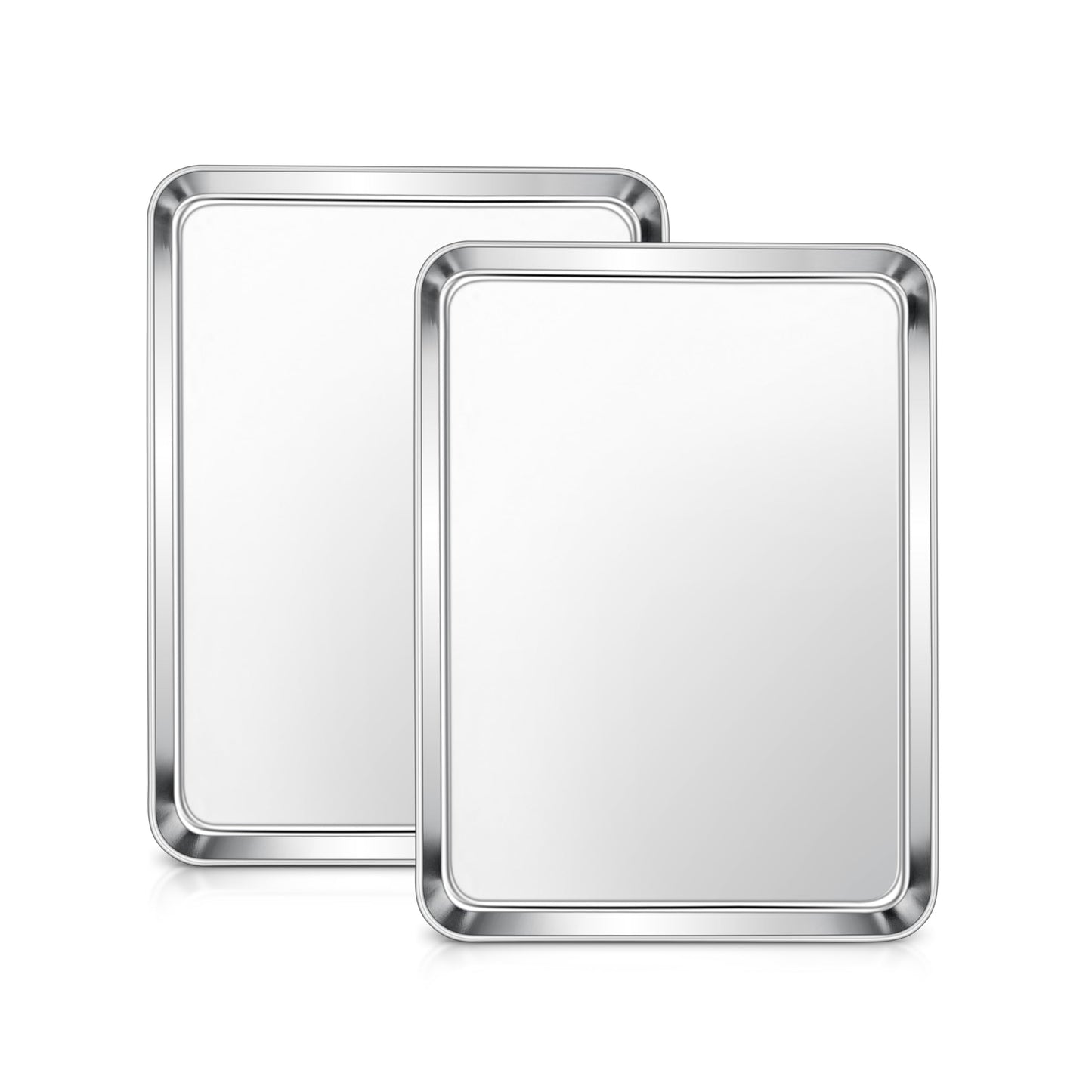 E-far Small Baking Sheet, 10.5”x8.3” Stainless Steel Toaster Oven Tray