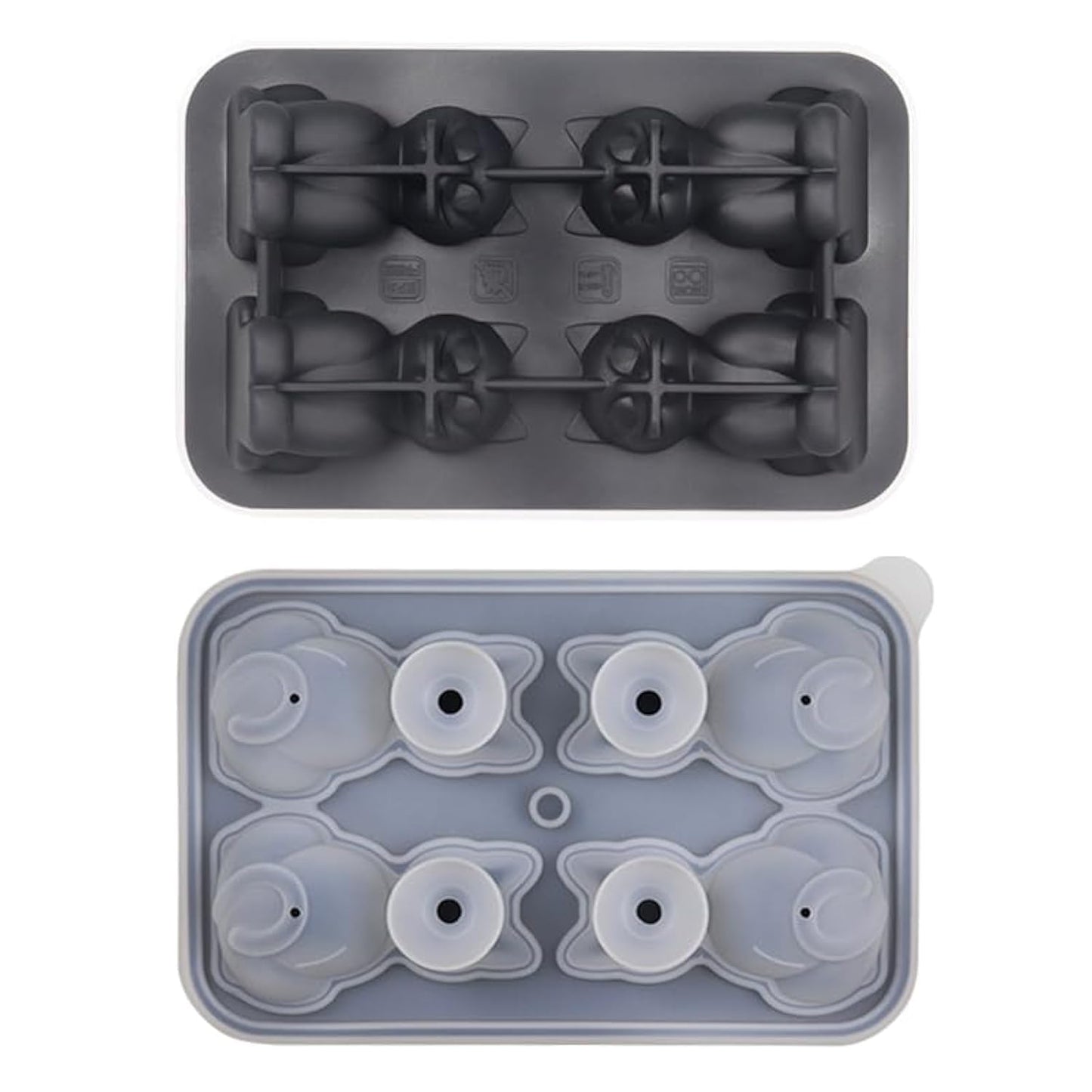 UIVXXUD Cute 3D Cat Ice Mold, Kitty Ice Cube Tray Popsicle Molds (Green)