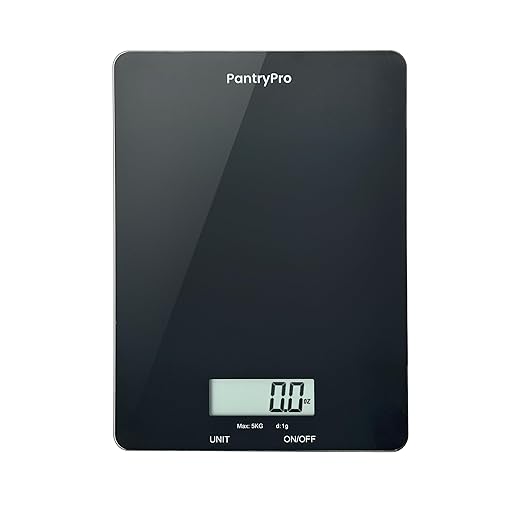 Stainless Steel Digital Kitchen Scale w. Bowl - for Food Coffee Lab - LCD Display gram Ounces lb:oz lb ml - 12 LBS/5.5 KG Capacity - Battery Included - Silver by The Display Guys
