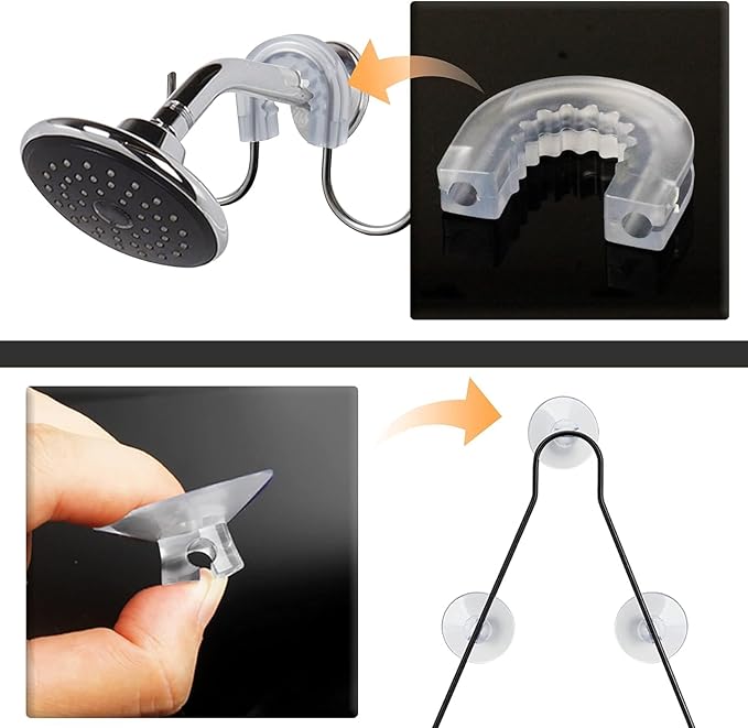 YeeBeny Bathroom Shower Caddy Connector Sucker with 6pcs Professional Strength Large Suction Cups, Easy to Attach, Replacement Suction Cups Compatible with Zenna Home, Simple Houseware, Multipurpose