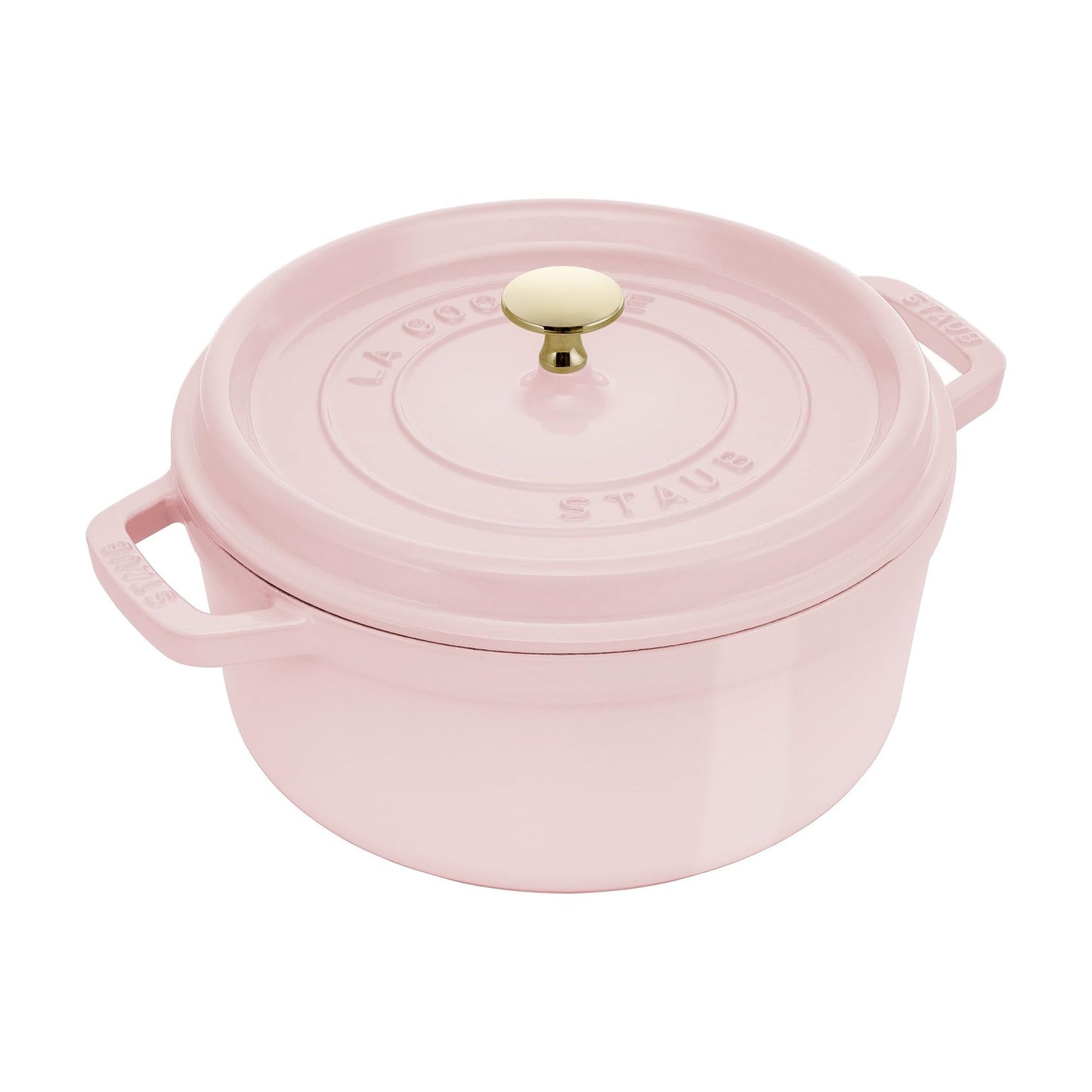Staub Cast Iron 5.5-qt Round Cocotte - White Truffle, Made in France