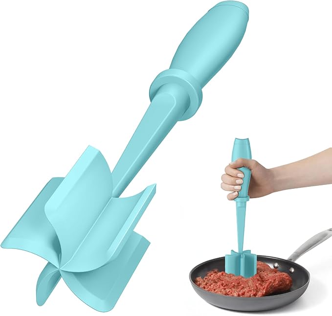 2Pack Meat Chopper Upgrade Hamburger Smasher, Masher for Ground Beef