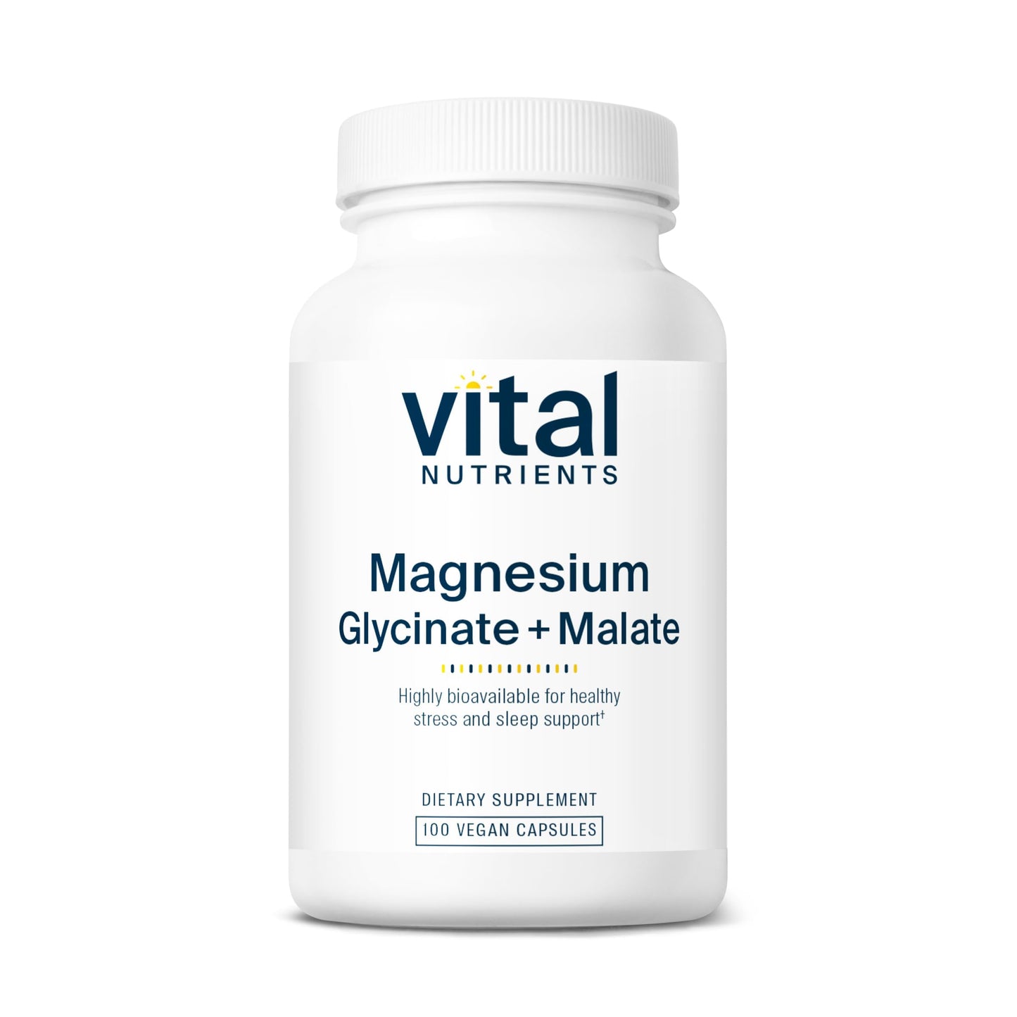 Vital Nutrients Magnesium Glycinate + Malate 240mg, 100 Capsules