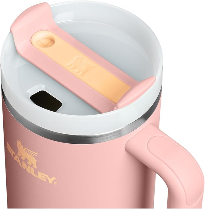 STANLEY Quencher H2.0 Tumbler with Handle and Straw 40 oz | Flowstate 3-Position Lid | Cup Holder Compatible for Travel | Insulated Stainless Steel Cup | BPA-Free | Peach Rose