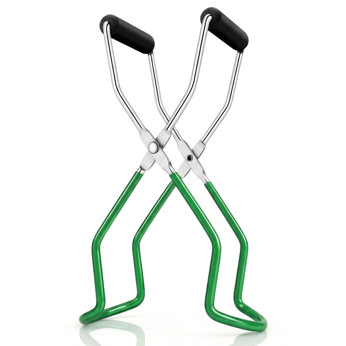 Canning Jar Lifter Tongs, Stainless Steel Jar Lifter with Rubber Grips, Canning Tools, Canning Supplies for Home Kitchen, Darkgreen