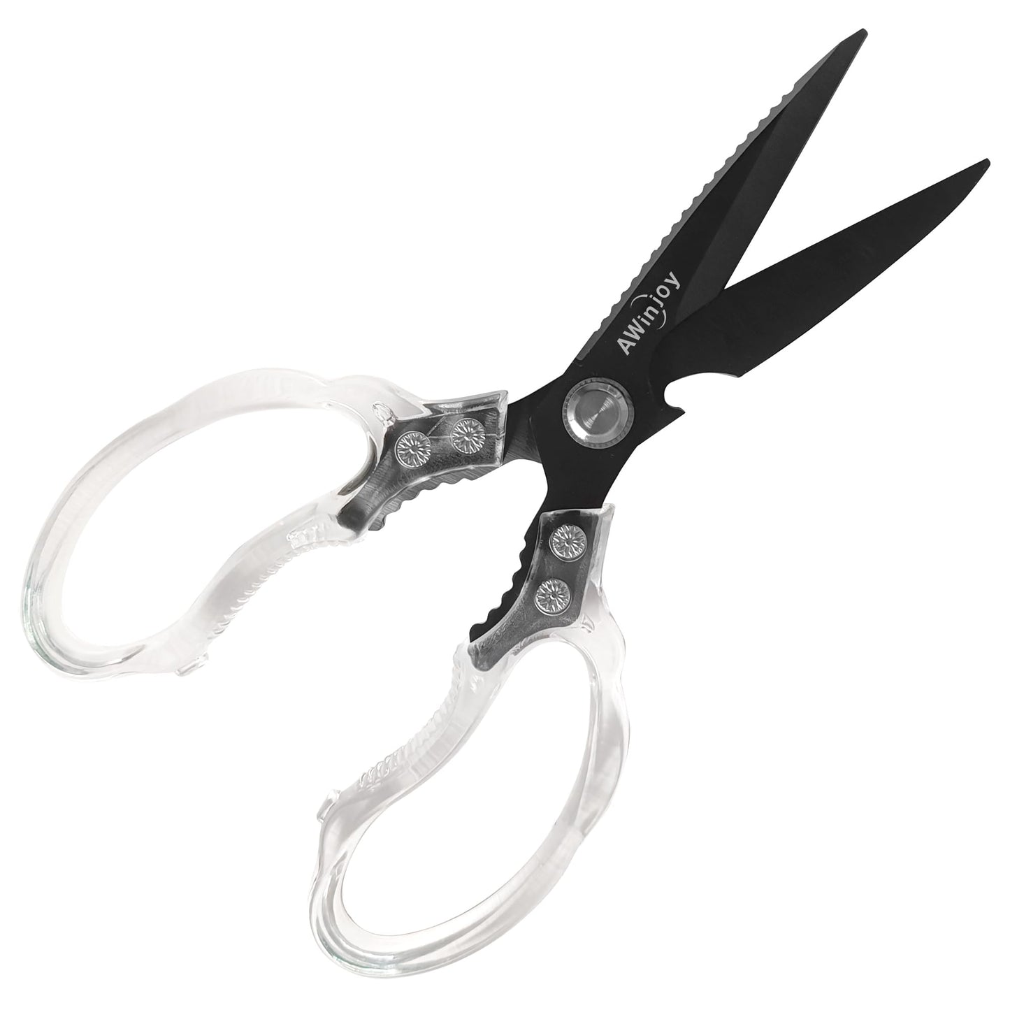 AWinjoy Kitchen Scissors, Heavy Duty Sharp Shears Dishwasher Safe, Rose Gold Cooking Accessories for Meat, Chicken, Fish, Poultry, Herb, Bread