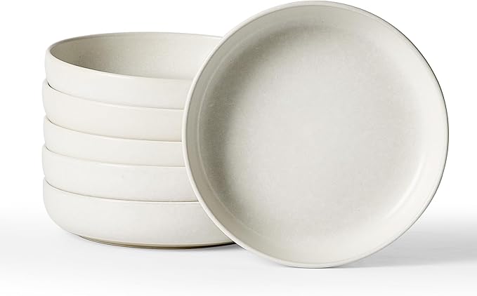 famiware Milkyway 33 oz Pasta Bowls Set of 4, Dark Gray