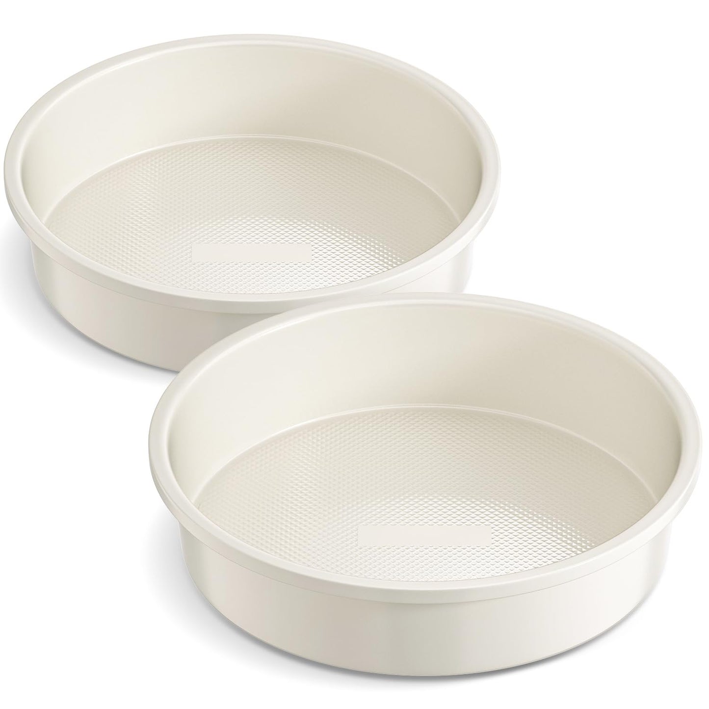 HONGBAKE Ceramic Nonstick 9” Round Cake Pans, Heavy-Duty Aluminized Steel