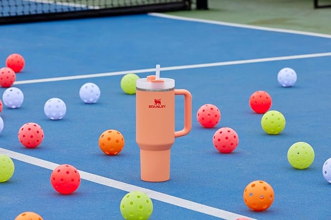 STANLEY Quencher H2.0 Tumbler with Handle and Straw 40 oz | Flowstate 3-Position Lid | Cup Holder Compatible for Travel | Insulated Stainless Steel Cup | BPA-Free | Nectarine
