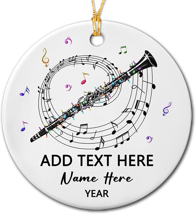 Personalized Drum Set Ceramic Christmas Ornament 2026, Customized Text Year Name Drummer Keepsake Ornaments Gift for Women Men Friend Daughter Son, Drumming Drum Set Ceramic Ornament for Appreciation
