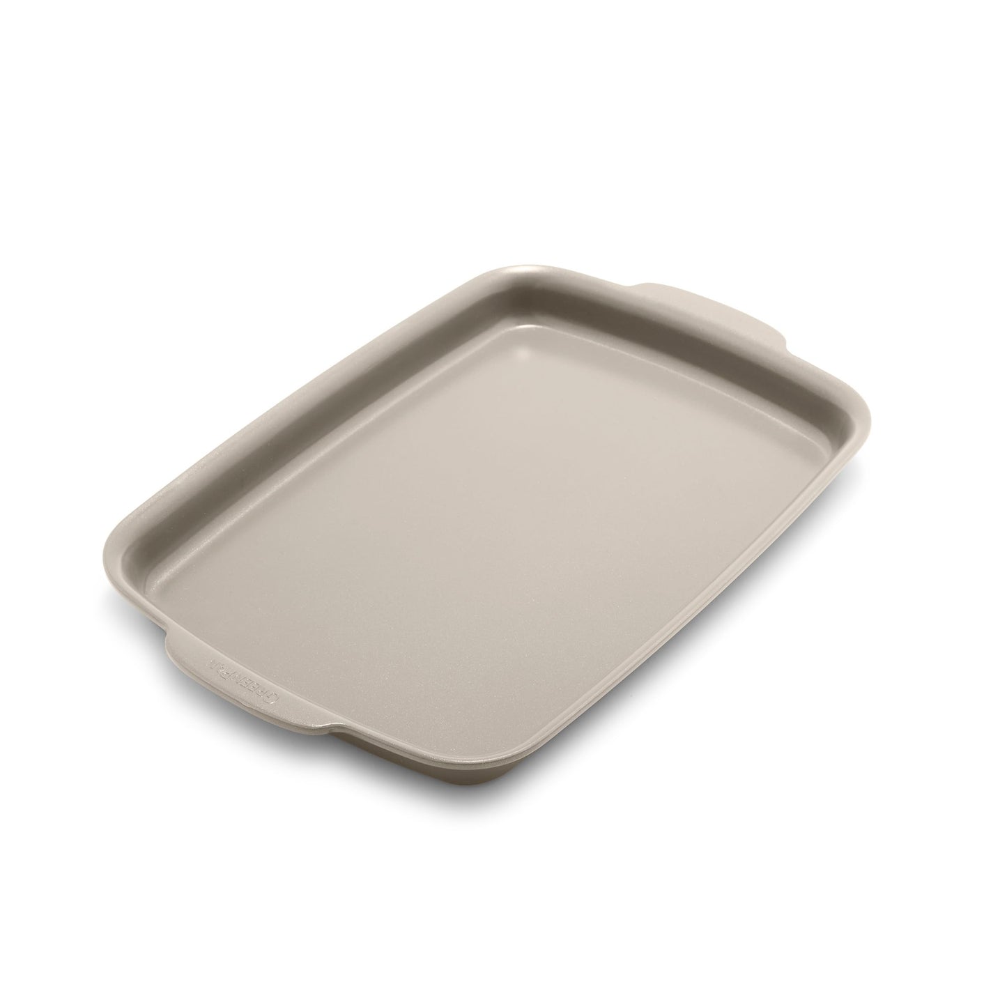 GreenPan Premiere Ovenware Healthy Ceramic Nonstick 13" x 9" Rectangular Baking Pan, Cast Aluminum Bakeware, Warp-Free, Oven and Broiler safe to 600F,Dishwasher Safe, PFAS-Free, Gray