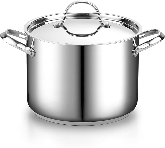 Cooks Standard Stainless Steel Stock Pot - Induction Deep Cookware
