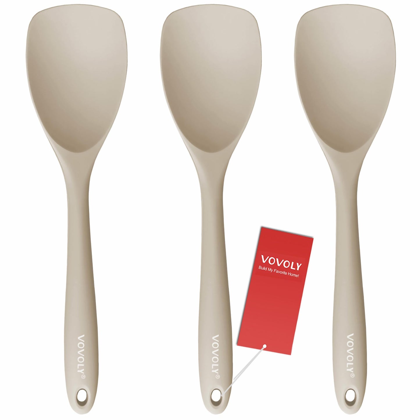 Vovoly Silicone Spatula Spoon Set, 11 IN, Teal, Spoonulas Heat Resistant