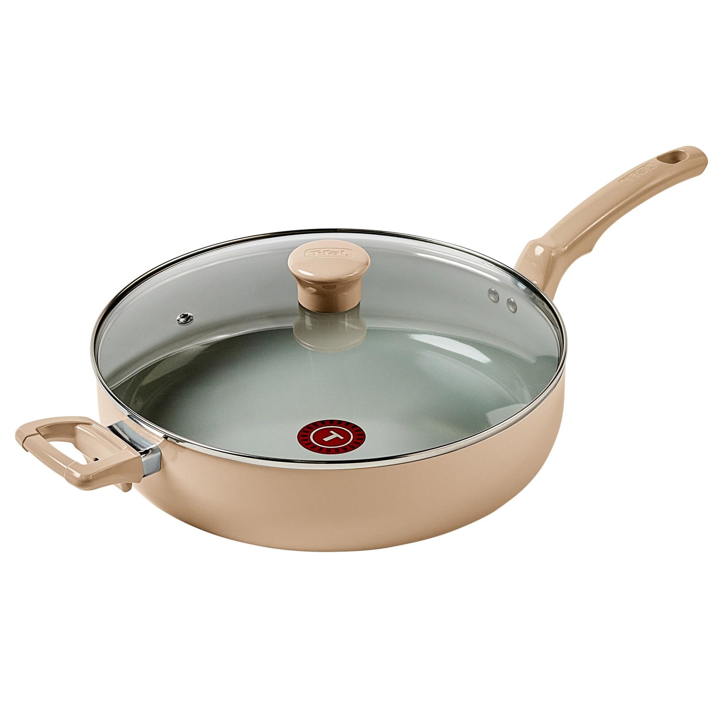 T-Fal Revive Ceramic Nonstick Sauté Pan with Lid, 6 Qt Forged Skillet