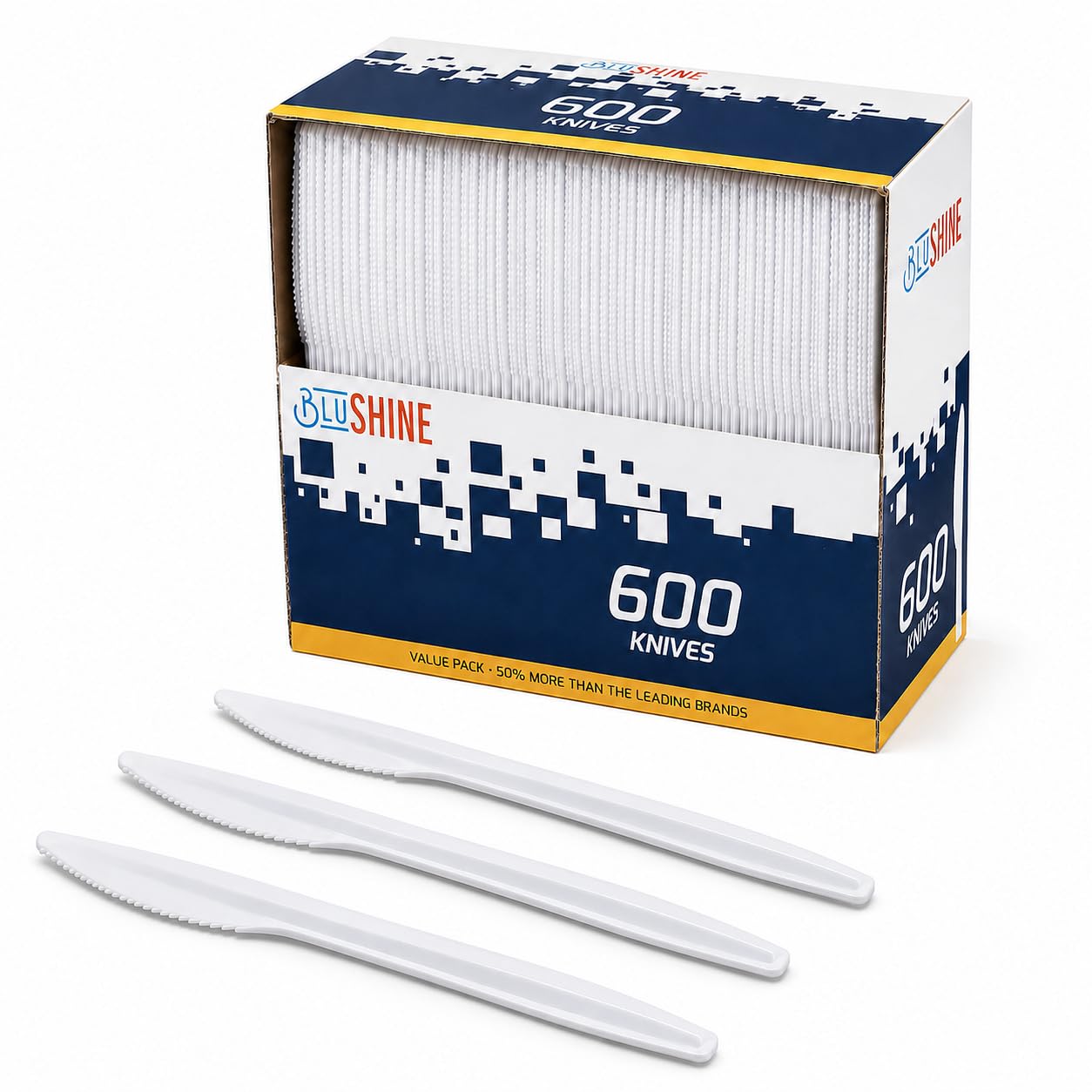 BluShine 600 Pack White Plastic Forks | Forks Disposable, Bulk Cutlery
