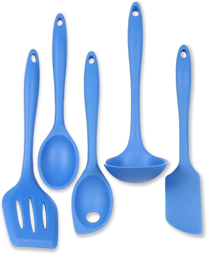 Chef Craft Premium Silicone Kitchen Tool and Utensil Set, 9 Piece, Red