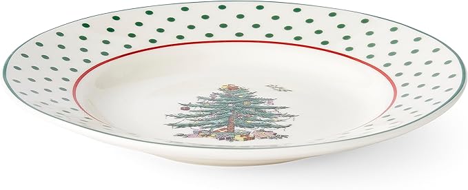 Spode – Christmas Tree – Christmas Tree Polka Dot Tidbit Plates - Set of 4