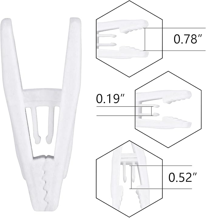 Tinfol White Velvet Hanger Clips, 80PC Pants Velvet Clips, Clothes Hanger Clip Clothes Pin, Strong Finger Flocked Clip Perfect for Slim-line Clothes Velvet Hangers