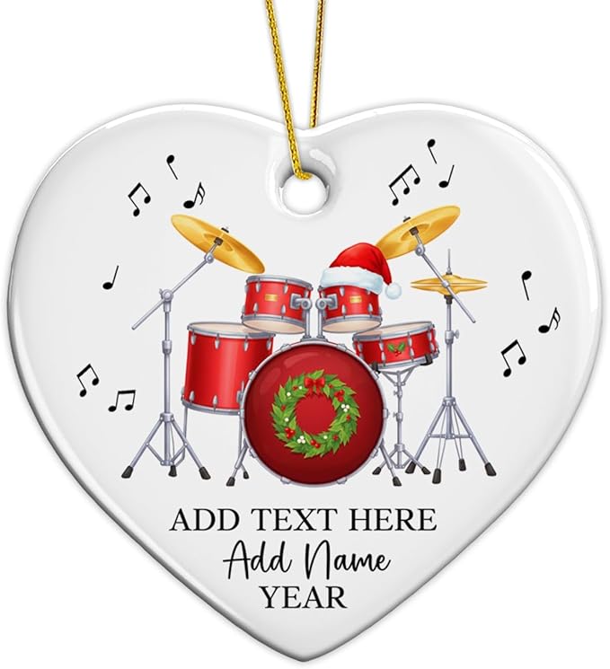Customized Tuba Instrument Christmas Ceramic Ornament 2026, Tuba Player Christmas Tree Ornaments, Personalized Tubaist Xmas Ornament with Text Name & Year, Gifts for Men Women Music Lovers
