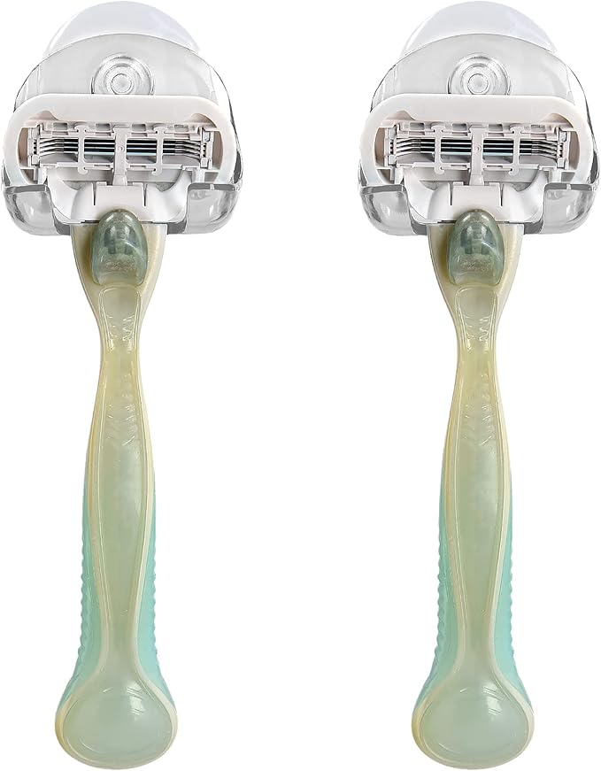 kwmobile 2x Razor Holder with Suction Cup - Self-Adhesive Shaver Wall Mount - Bathroom Organizer for Glass and Tiles - Transparent