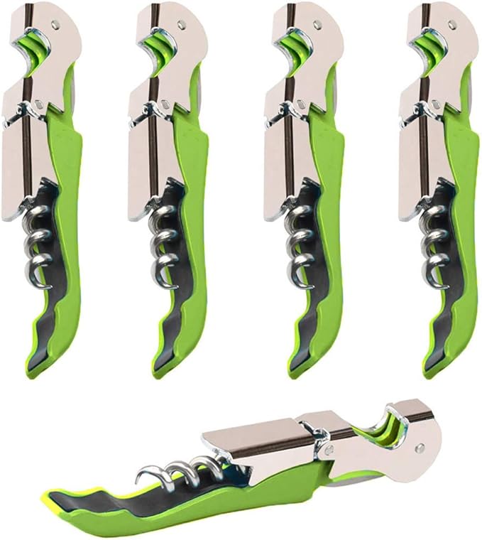 Professional Waiter Corkscrew Wine Openers Set(2PCS), Heavy Duty Stainless Steel Hinges Wine Key for Restaurant Waiters, Sommelier, Bartenders