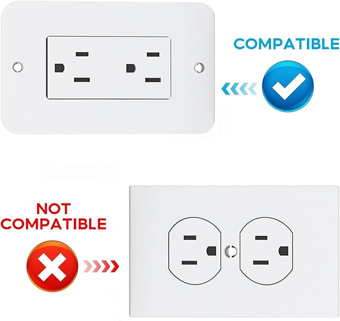 ALLICAVER Horizontal Decora Outlet Shelf Only, Wall Holder with Built-in Cable Management, Light-Duty Organizer for Electric Toothbrush & Small Accessories, Not for Vertical or Duplex Outlets