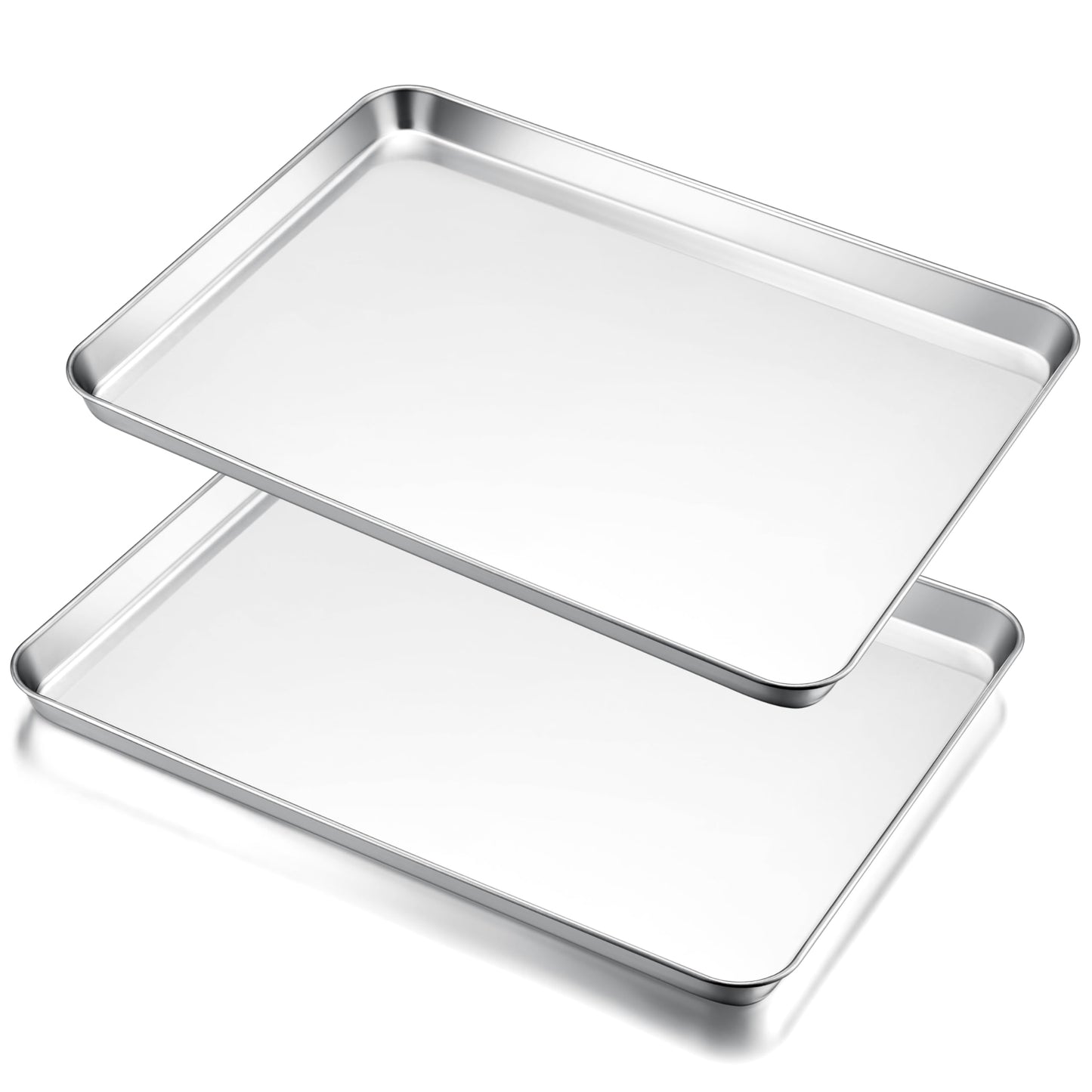 E-far Small Baking Sheet, 10.5”x8.3” Stainless Steel Toaster Oven Tray