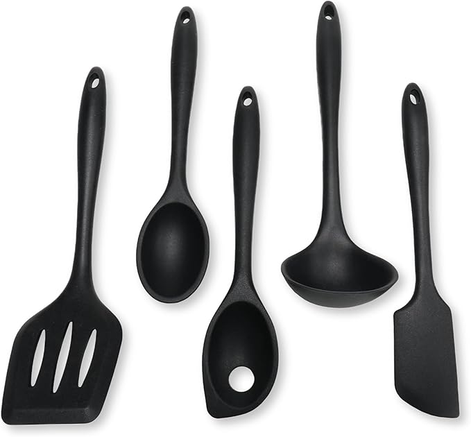 Chef Craft Premium Silicone Kitchen Tool and Utensil Set, 9 Piece, Red