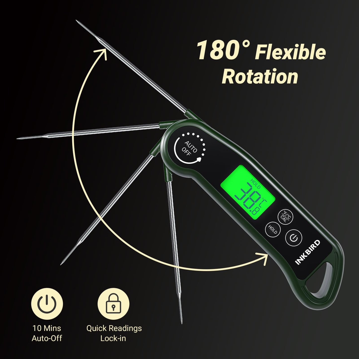 INKBIRD 0.5S Waterproof Instant Read Meat Food Thermometer for Cooking
