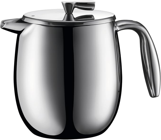 Bodum 51 oz Columbia Thermal French Press Coffee Maker, Insulated Double Wall Stainless Steel, Chrome