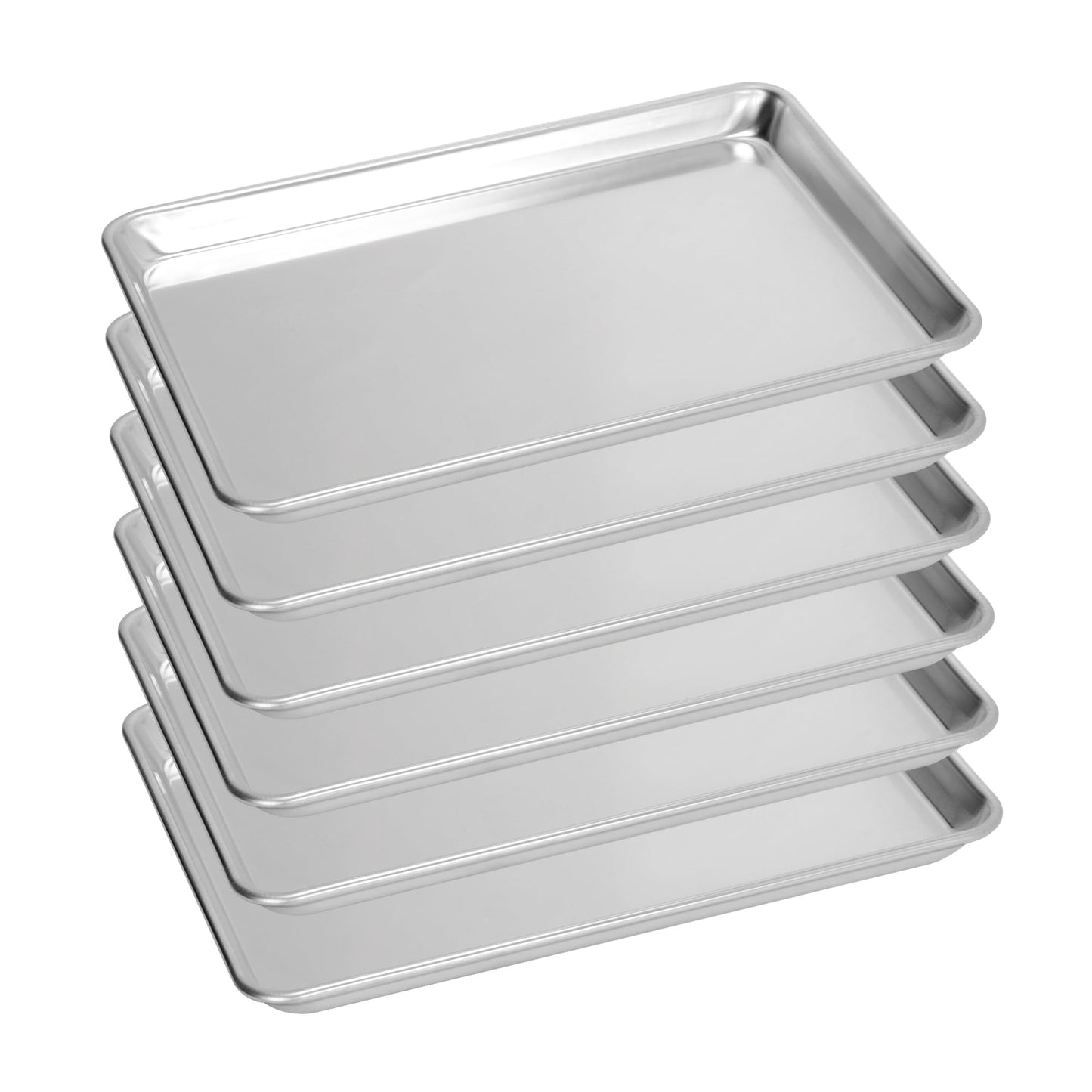 FSUON 6 Pack Aluminum Baking Sheet Pan, 21 x 15 in
