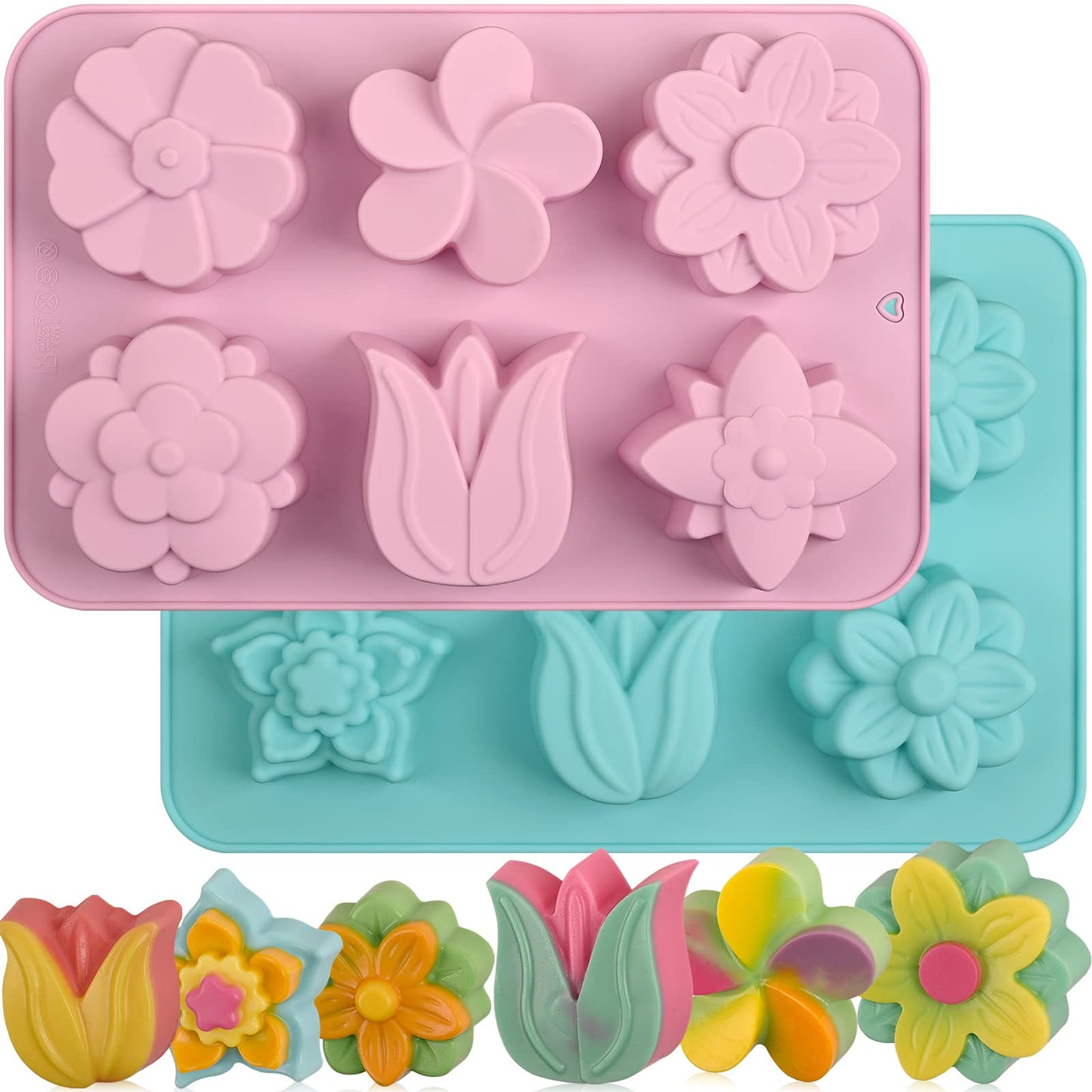 Sakolla Christmas Resin Molds 2 Pack Christmas Silicone Molds Ornaments Resin Molds Round Shape Lettered Pendant for Epoxy Resin Casting DIY Jewelry Keychain Snowflakes Crafts