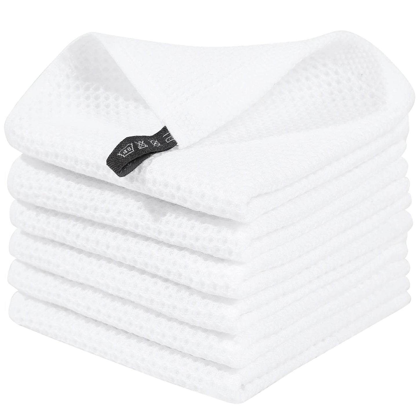 Homaxy 100% Cotton Waffle Weave Kitchen Dish Cloths, Ultra Soft Absorbent Quick Drying Dish Towels, 12 x 12 Inches — 13 x 28 - 12 Pack — 12 x 12 - 6 Pack