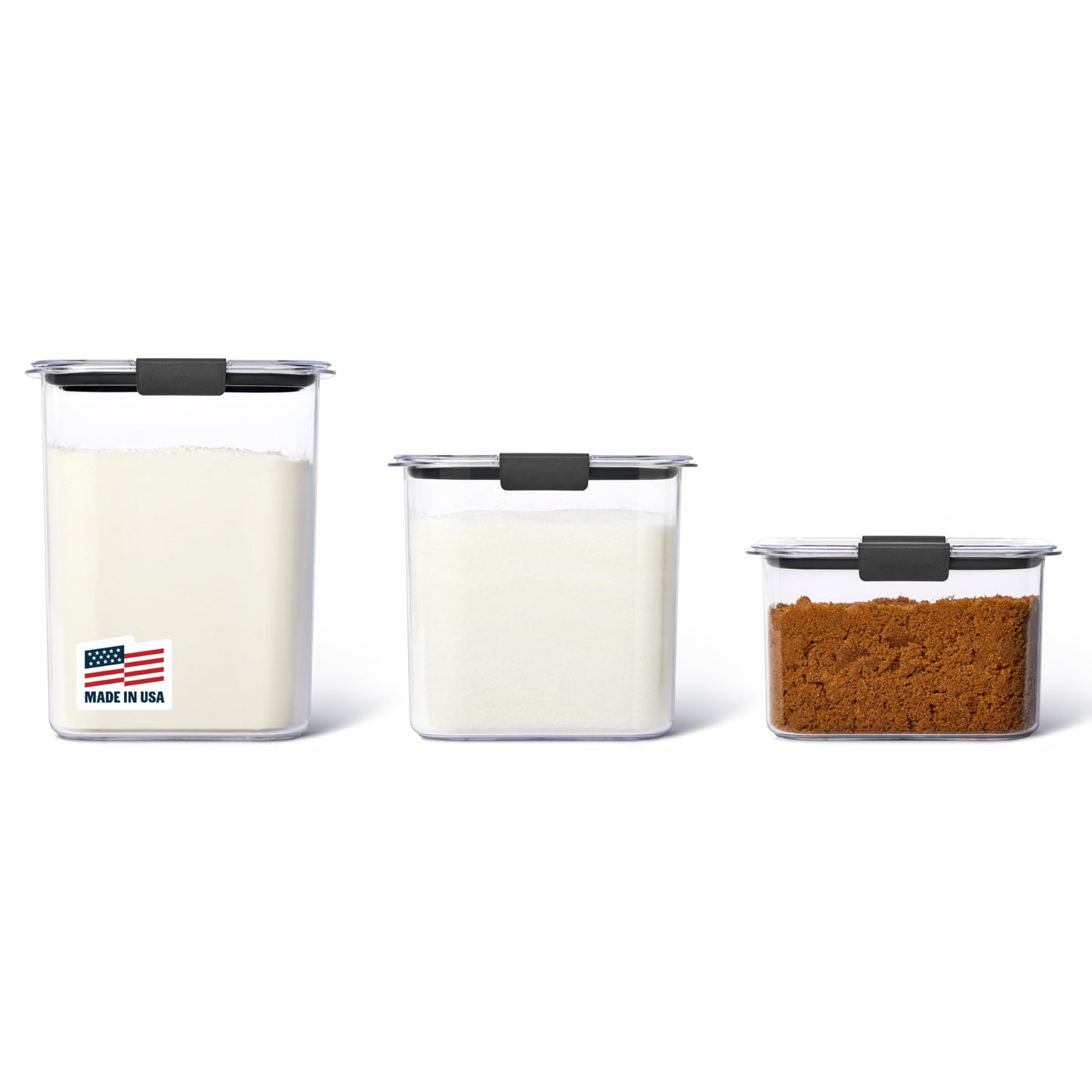 Rubbermaid Brilliance Pantry Food Storage Containers, Set of 4 (8 Pieces), BPA-Free, Clear, Airtight