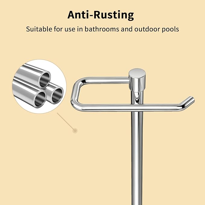 YUMORE Hand Towel Holder Stand Countertop Towel Rack Free Standing Towel Bar Hanger for Bathroom Kitchen